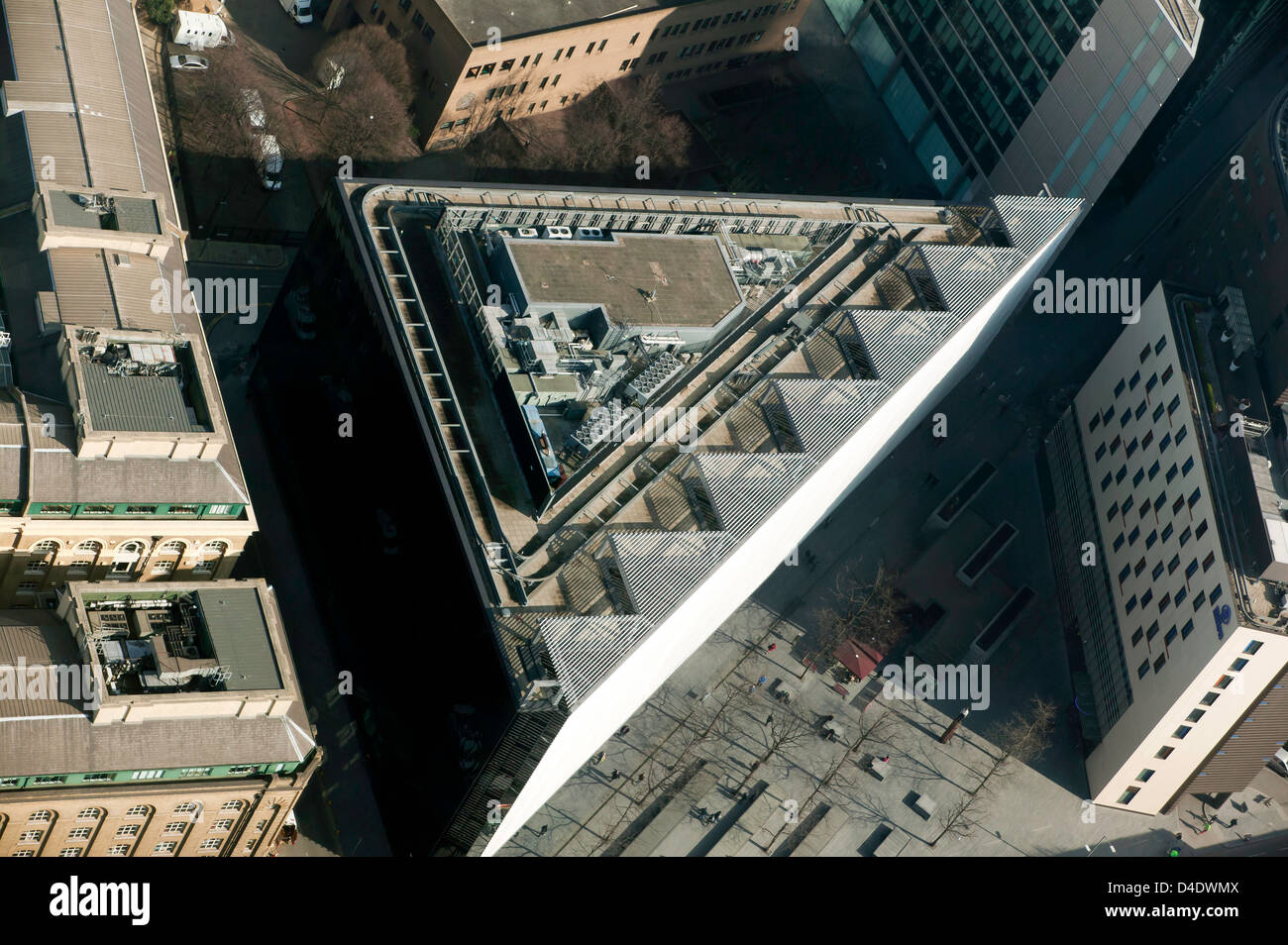 Vista aerea dell'Hilton Hotel e più luogo di Londra. Foto Stock