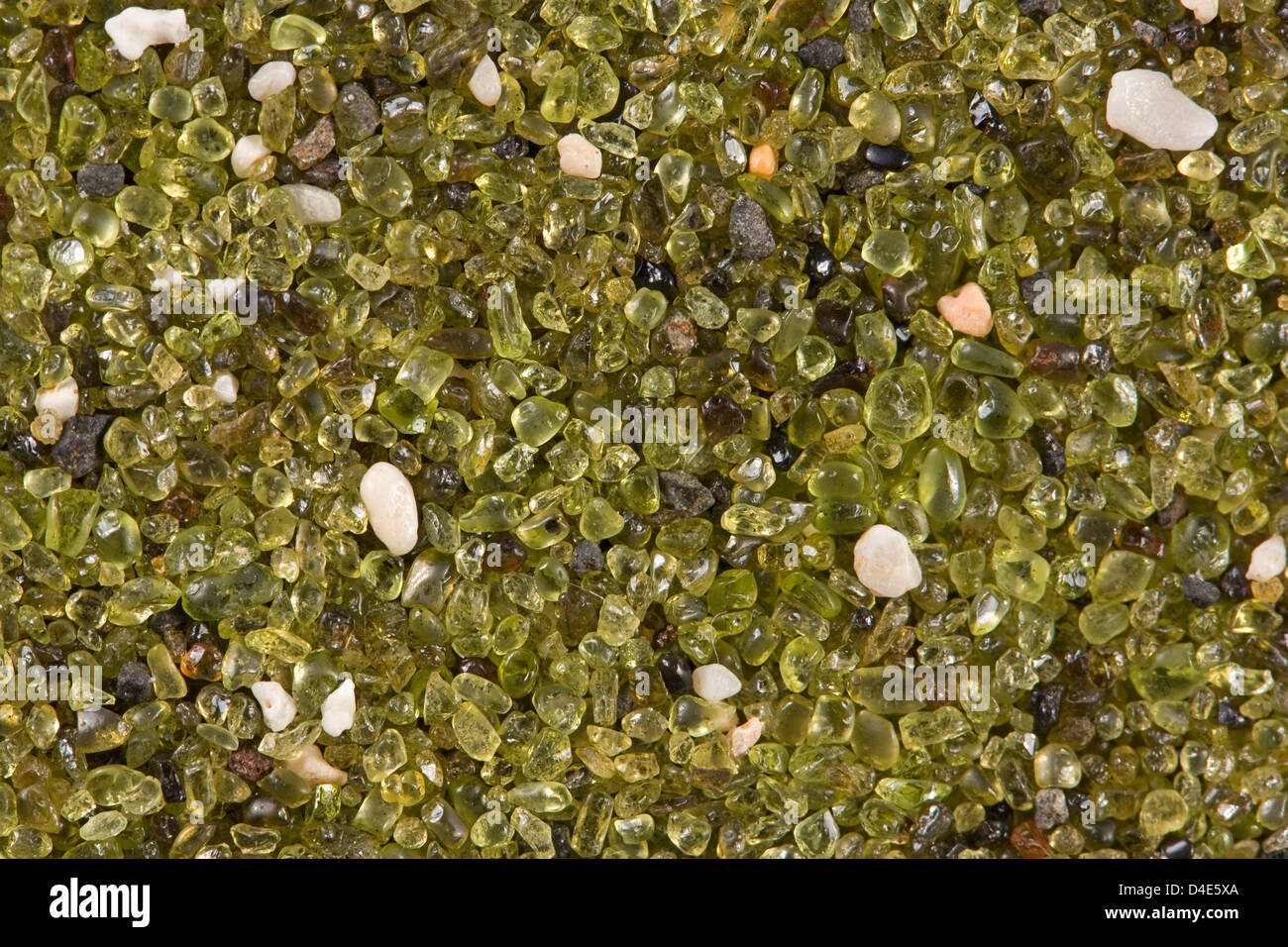 Sabbia di olivina Foto Stock