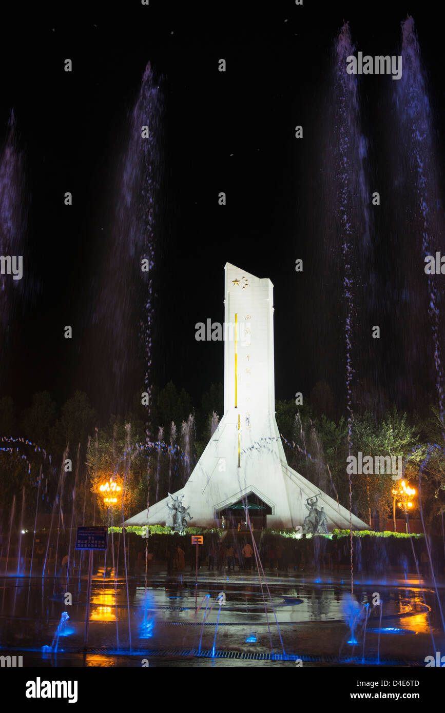 Cina, Xizang, Lhasa, Monumento alla liberazione pacifica del Tibet Foto Stock