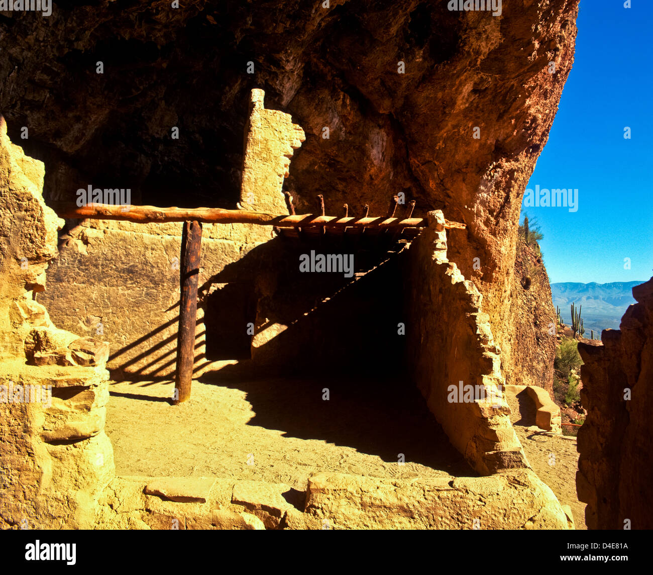 Tonto monumento nazionale, abbassare la rovina, indiani Sinagua di Gila County, Central Arizona. Stati Uniti d'America Foto Stock