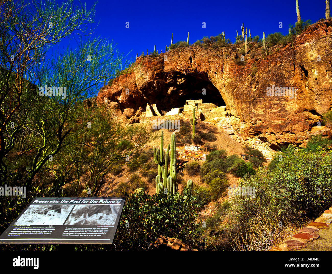 Tonto monumento nazionale, abbassare la rovina, indiani Sinagua di Gila County, Central Arizona. Stati Uniti d'America Foto Stock
