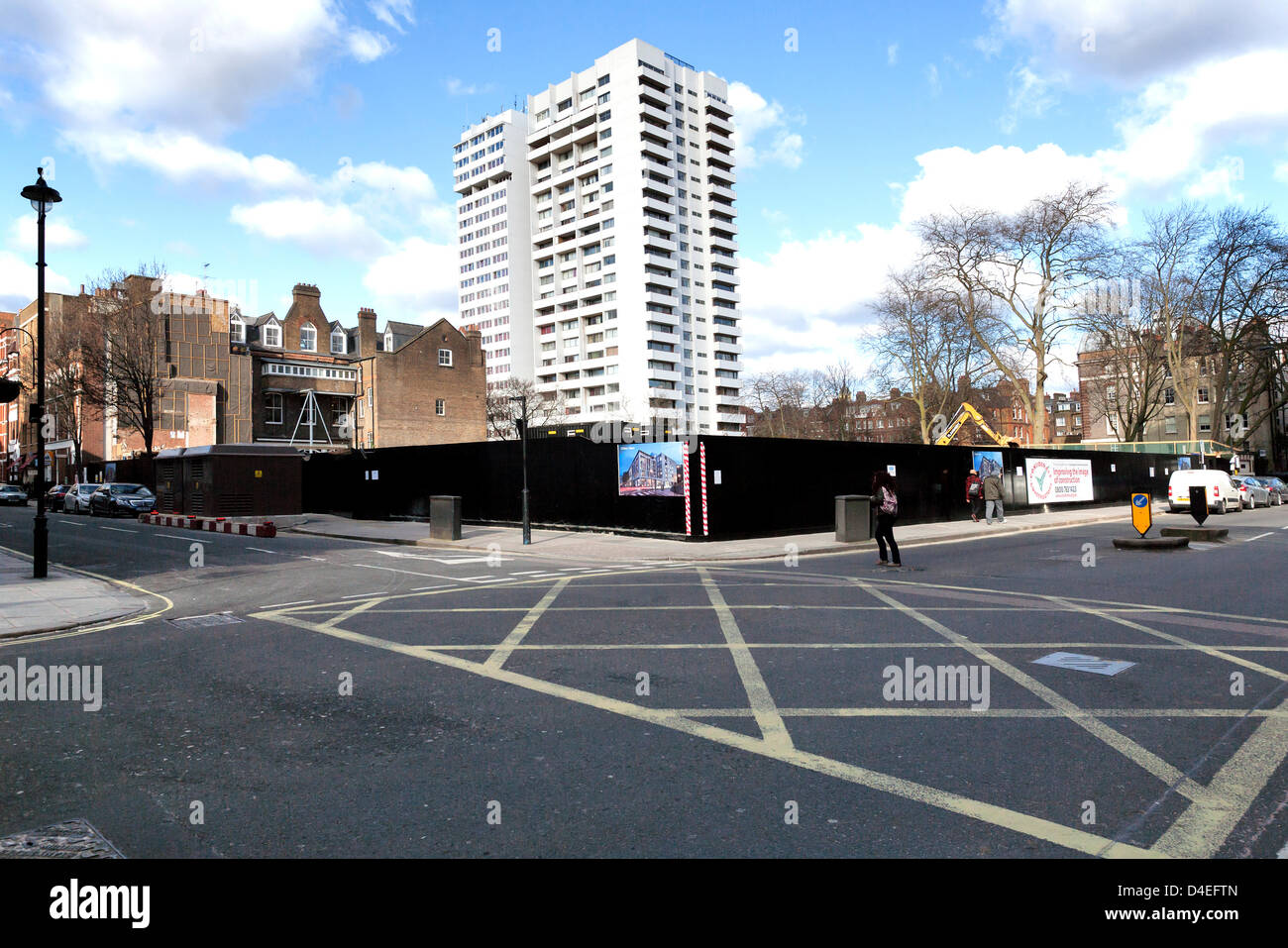 Londra, Regno Unito. Xii Marzo 2013. 'Ex Chiltern Street parcheggio NCP' lo sviluppo del sito, incrocio con Paddington Street, Marylebone. Credito: Keith Erskine / Alamy Live News Foto Stock