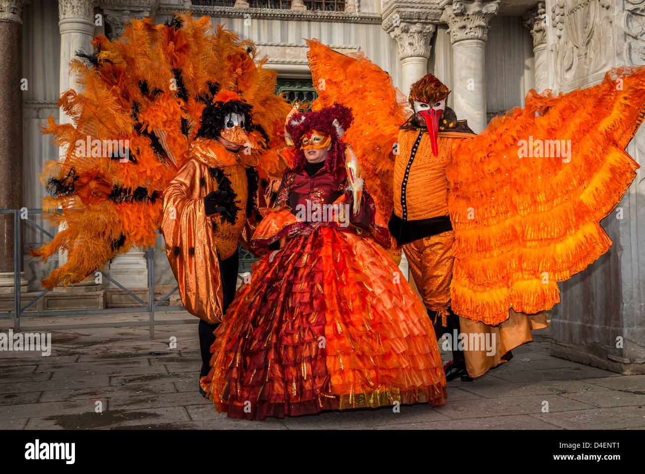 Persone vestite per il Carnevale di Venezia, Veneto, Italia Foto Stock