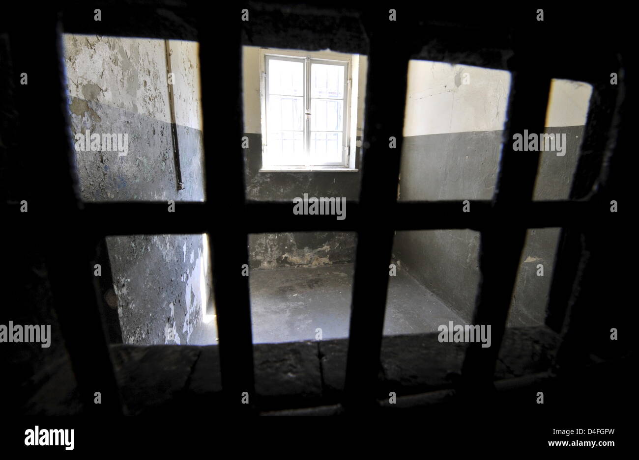 Impressione dell'ex campo di concentramento di Dachau, Germania, 18 aprile 2008. CC Dachau fu uno dei primi a CCs installato dai nazisti pochi giorni dopo Hitler il rilevamento del 22 marzo 1933. Foto: Peter Kneffel Foto Stock