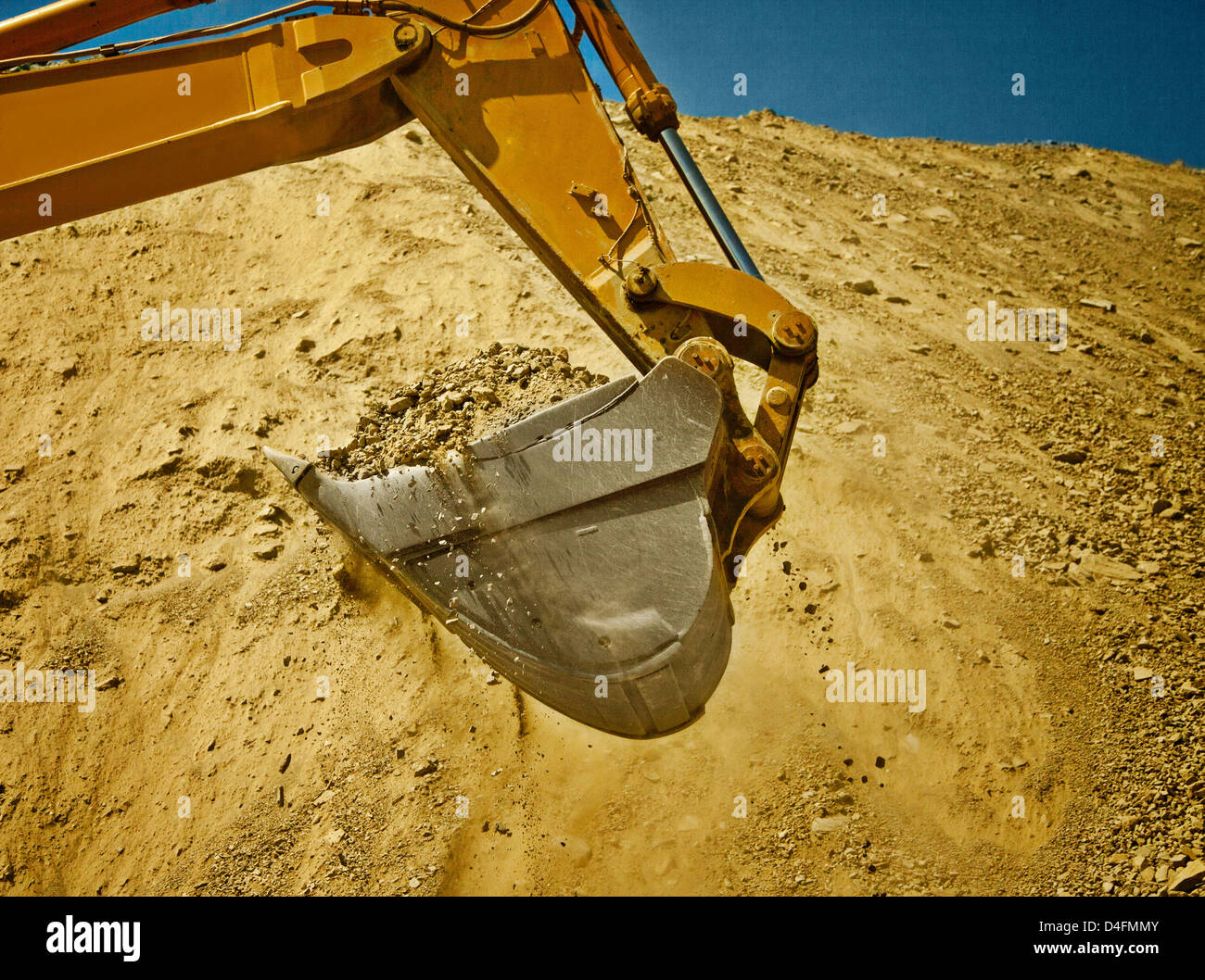 Lavoro di scavo in cava Foto Stock