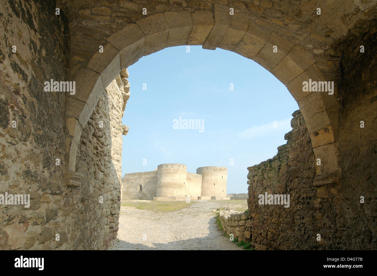 Gate, Akkerman fortezza (White rock, bianco fortezza), Belgorod-Dnestrovskiy , Ucraina, Europa orientale Foto Stock