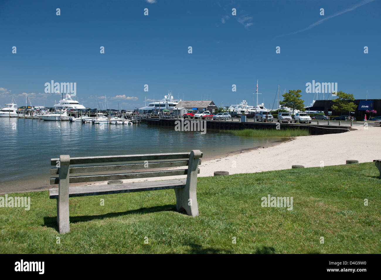 Spiaggia a sag harbor SUFFOLK COUNTY LONG ISLAND NELLO STATO DI NEW YORK STATI UNITI D'AMERICA Foto Stock
