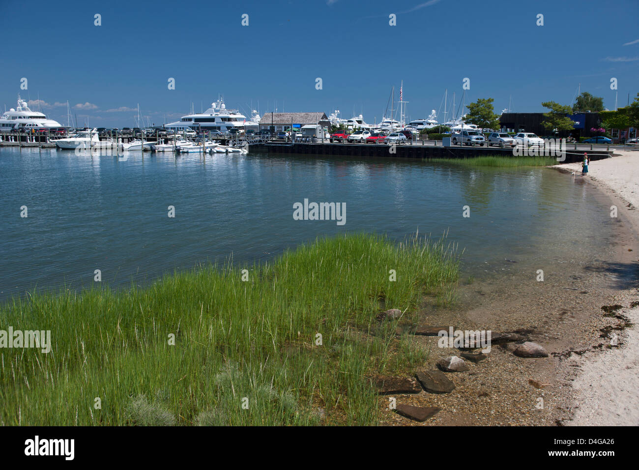 Spiaggia a sag harbor SUFFOLK COUNTY LONG ISLAND NELLO STATO DI NEW YORK STATI UNITI D'AMERICA Foto Stock