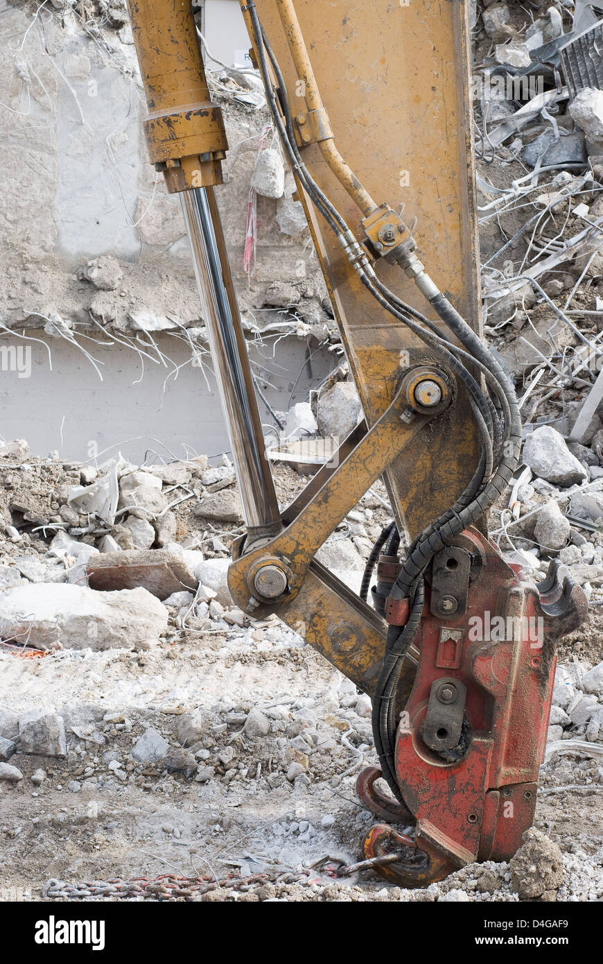 Macchine idrauliche come demolizione Costruzione attrezzature del sito Foto Stock