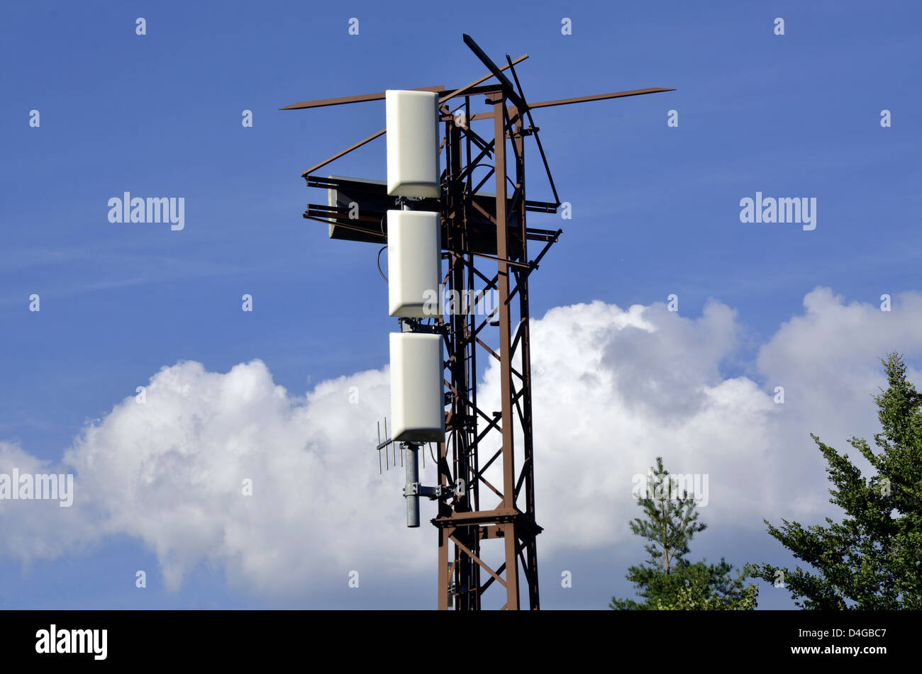 Antenna per le telecomunicazioni Foto Stock
