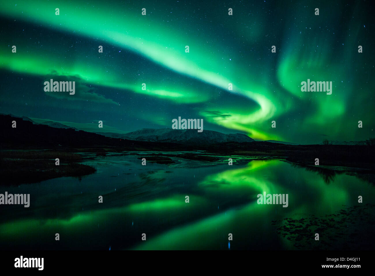 Luci del nord - Aurora Boreale in Islanda Foto Stock