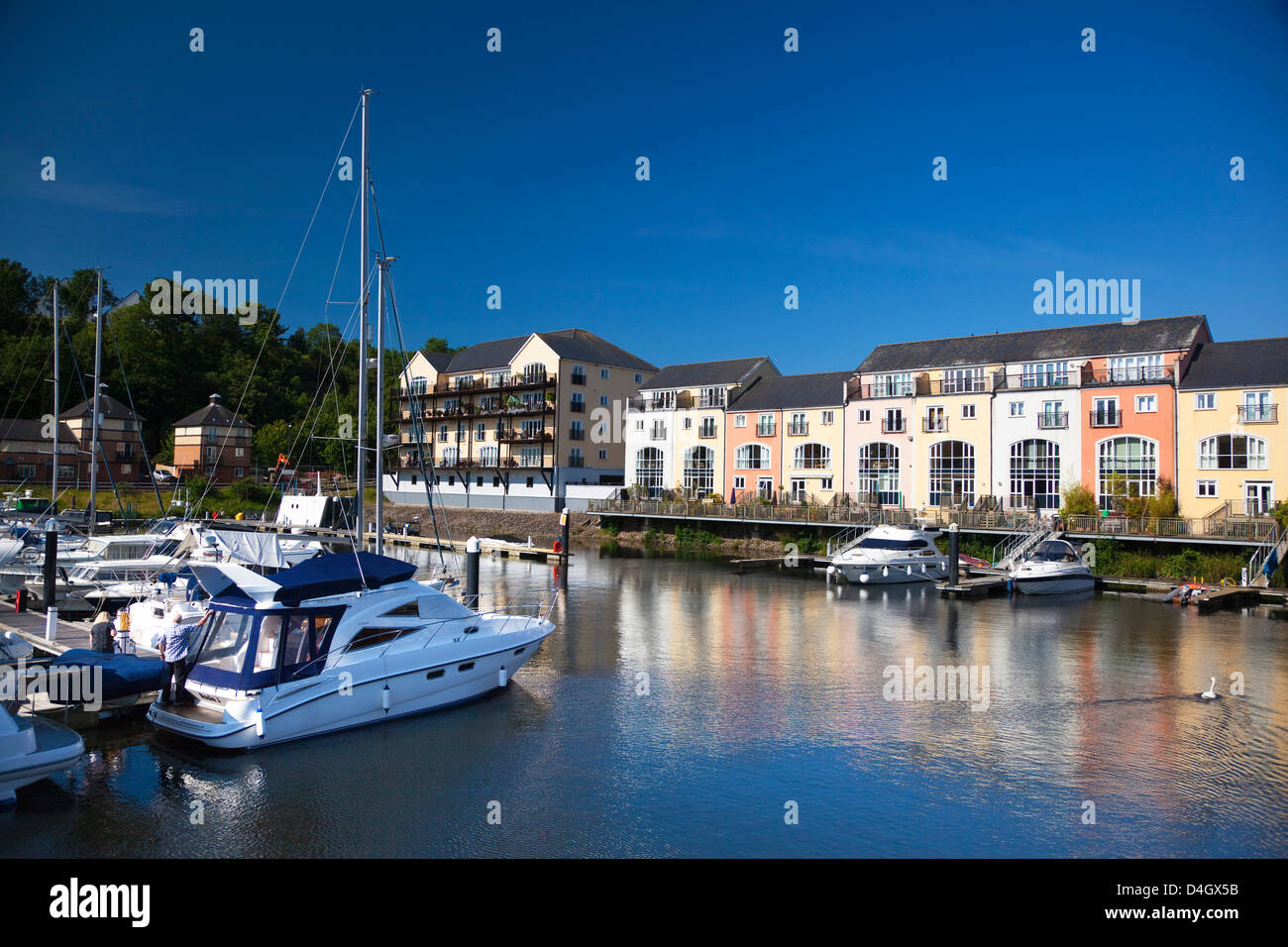 Penarth Harbour, Cardiff Wales, Regno Unito Foto Stock