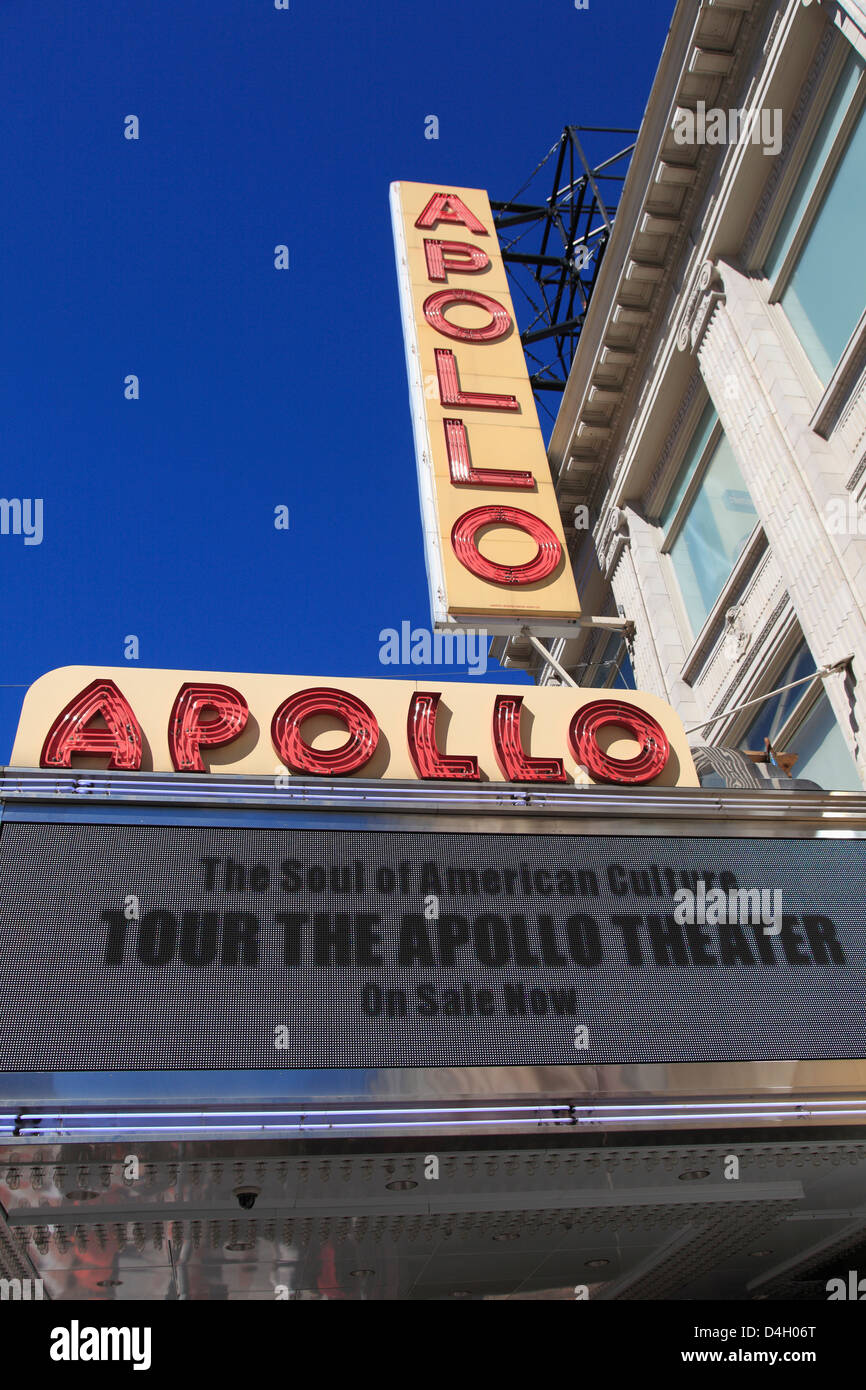 Apollo Theatre, 125th Street Harlem, Manhattan, New York City, Stati Uniti d'America Foto Stock