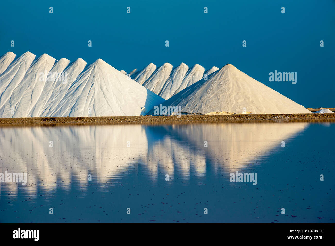 Pianure di soluzione salina, una miniera di sale in Bonaire, ABC, isole Antille Olandesi, dei Caraibi Foto Stock