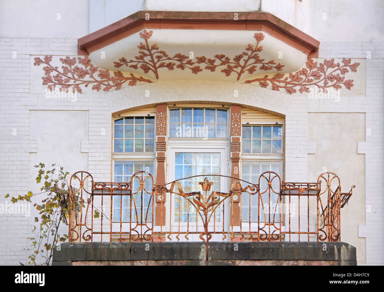 Stile Art Nouveau casa nella zona residenziale di Wiesbaden, Hesse, Germania Foto Stock