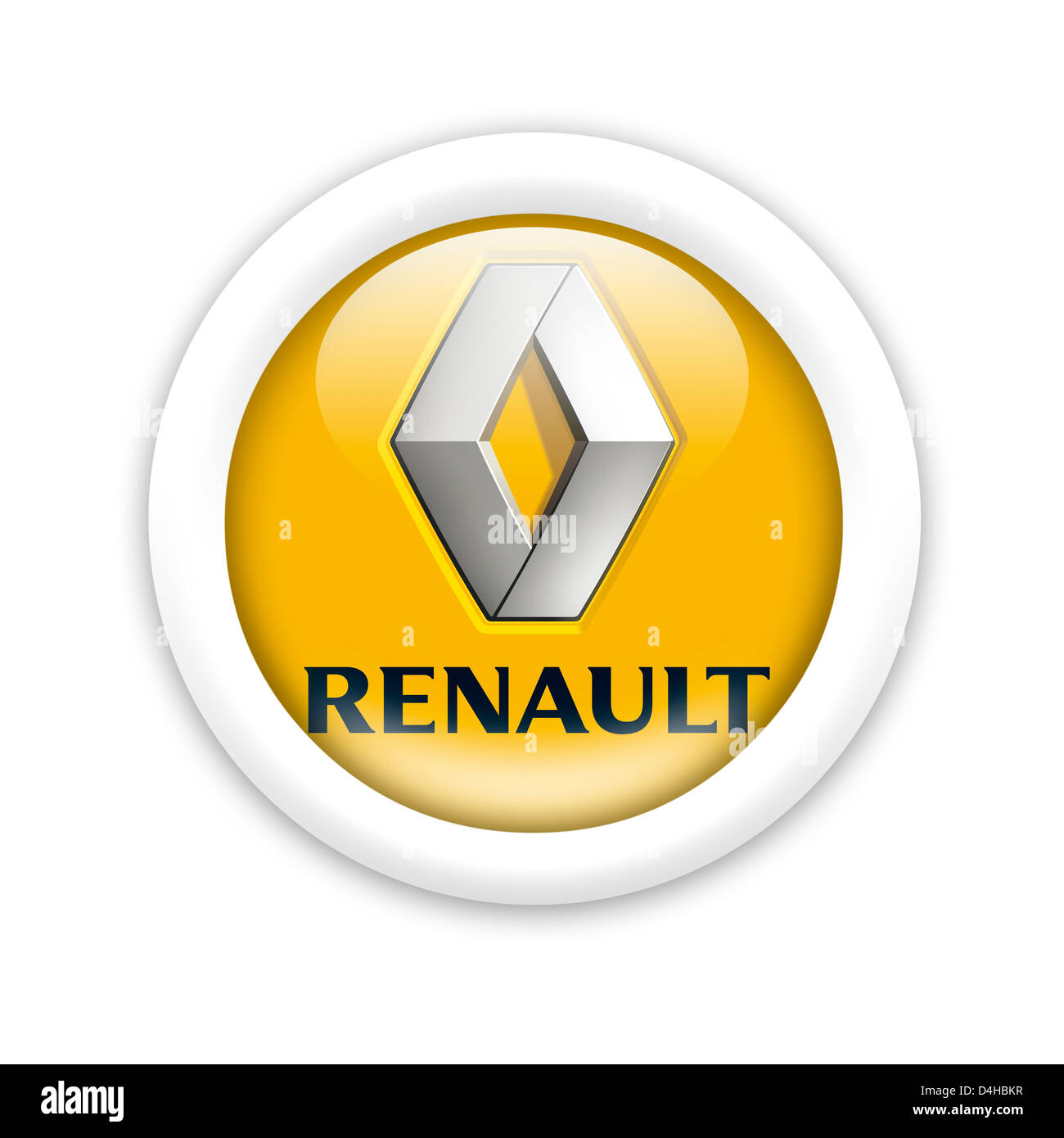 Il logo Renault icona simbolo bandiera Foto stock - Alamy