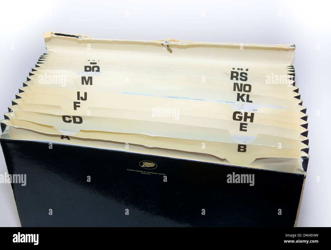 Ben indossati home presentazione wallet Foto Stock