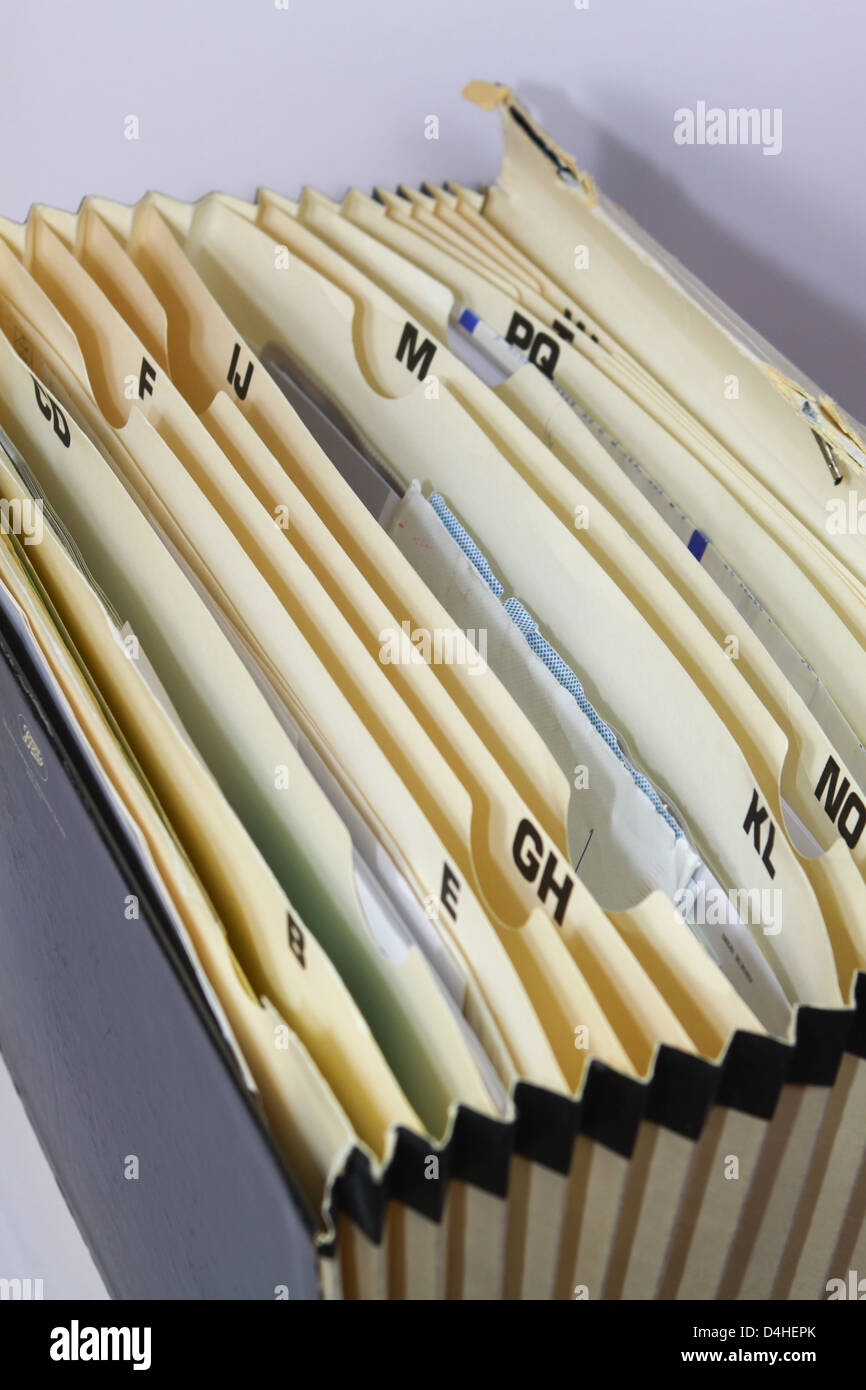 Ben indossati home presentazione wallet Foto Stock