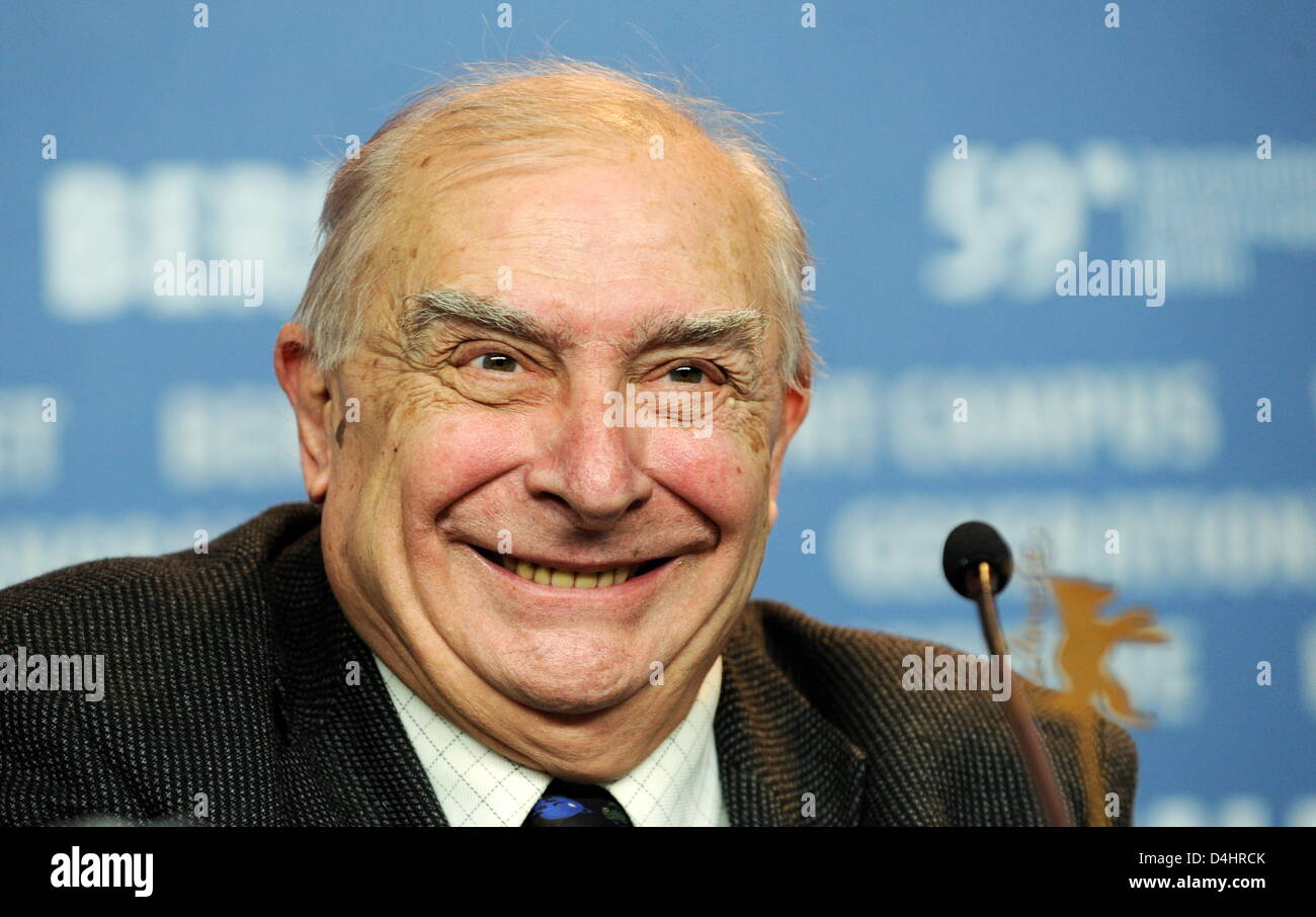 Regista francese Claude Chabrol foto della conferenza stampa per il suo film ?Bellamy? Al 59° Festival Internazionale del Cinema di Berlino a Berlino, Germania, 07 febbraio 2009. Il film viene eseguito in Berlinale Special sezione un totale di 18 film competere per la Silver e Golden orsi del 59th Berlinale. Foto: Rainer Jensen Foto Stock