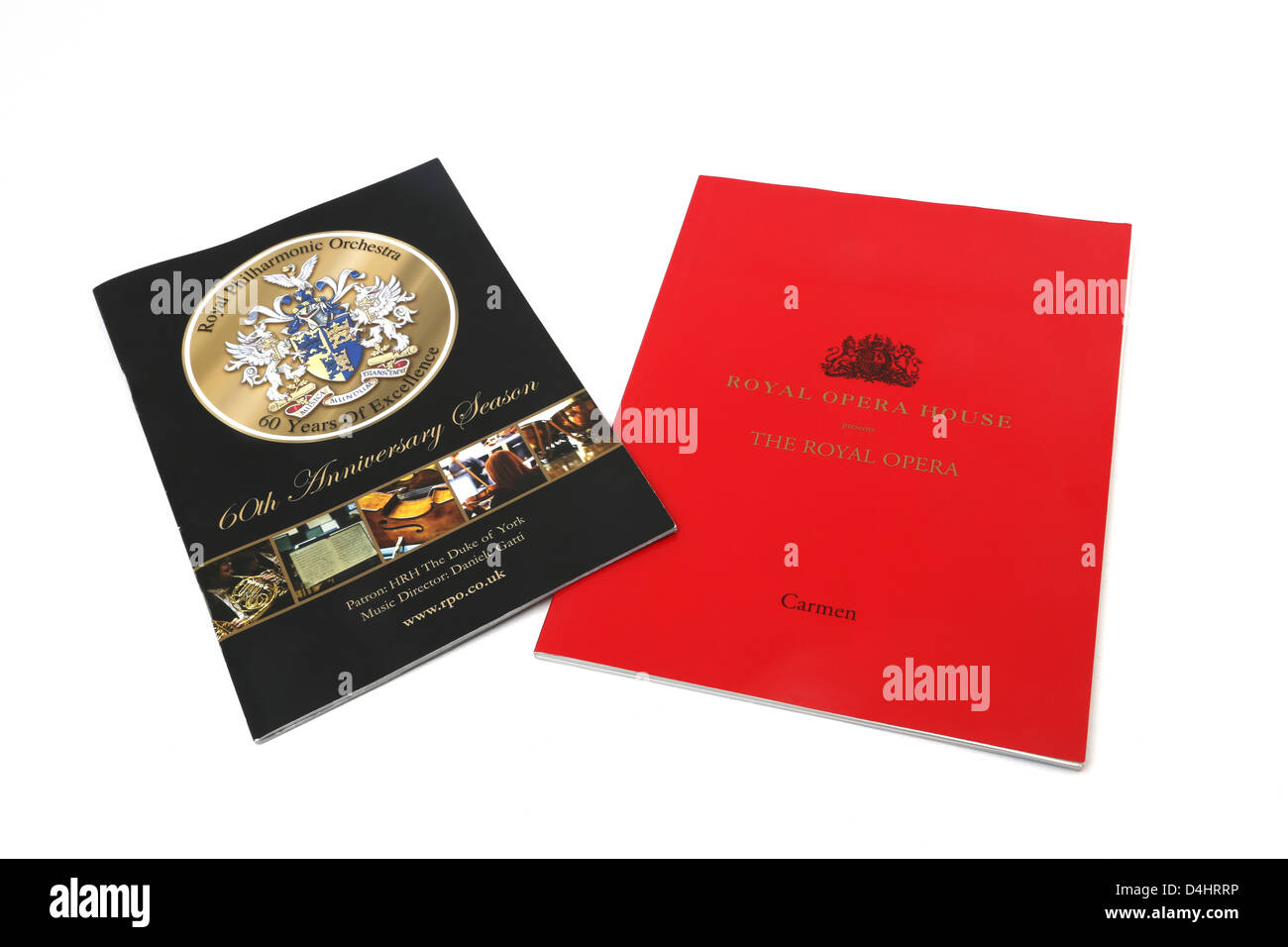 I programmi musicali Royal Philharmonic Orchestra 60 anni di anniversario stagione programma e la Royal Opera House Foto Stock I programmi musicali Royal Philharmonic Orchestra 60 anni di anniversario stagione programma e la Royal Opera House Foto Stock