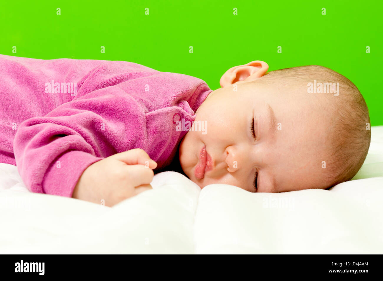 Baby girl avente Sweet Dreams Foto Stock