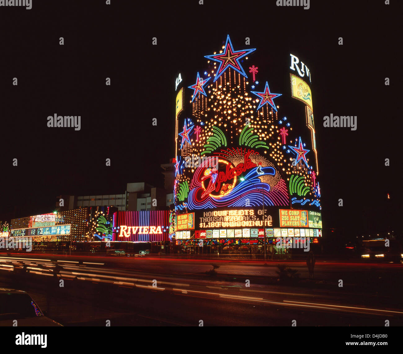 Il Vegas Strip di notte, Las Vegas, Nevada, Stati Uniti d'America Foto Stock