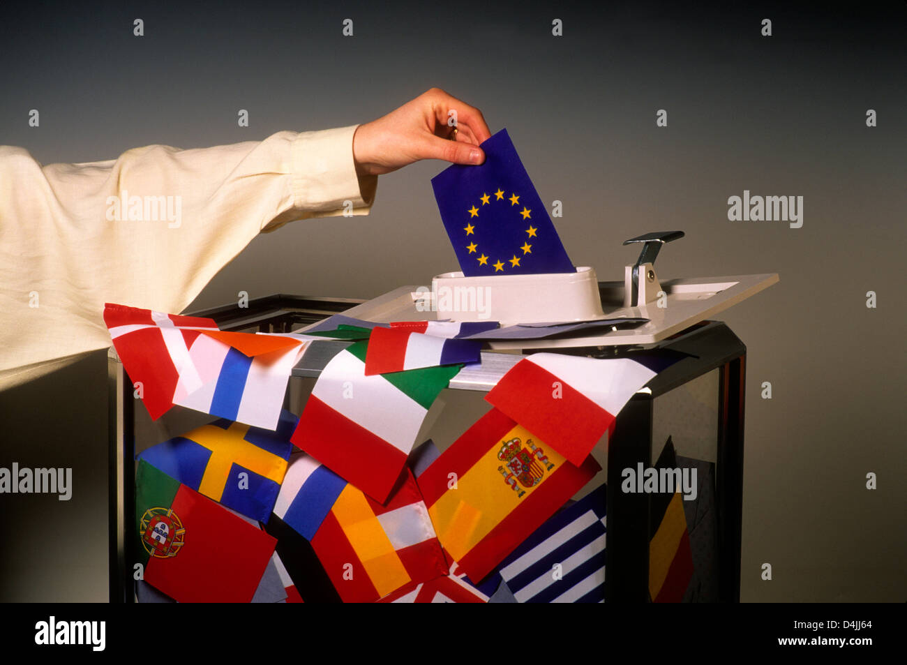 Parlamento europeo UE vota concept Foto Stock
