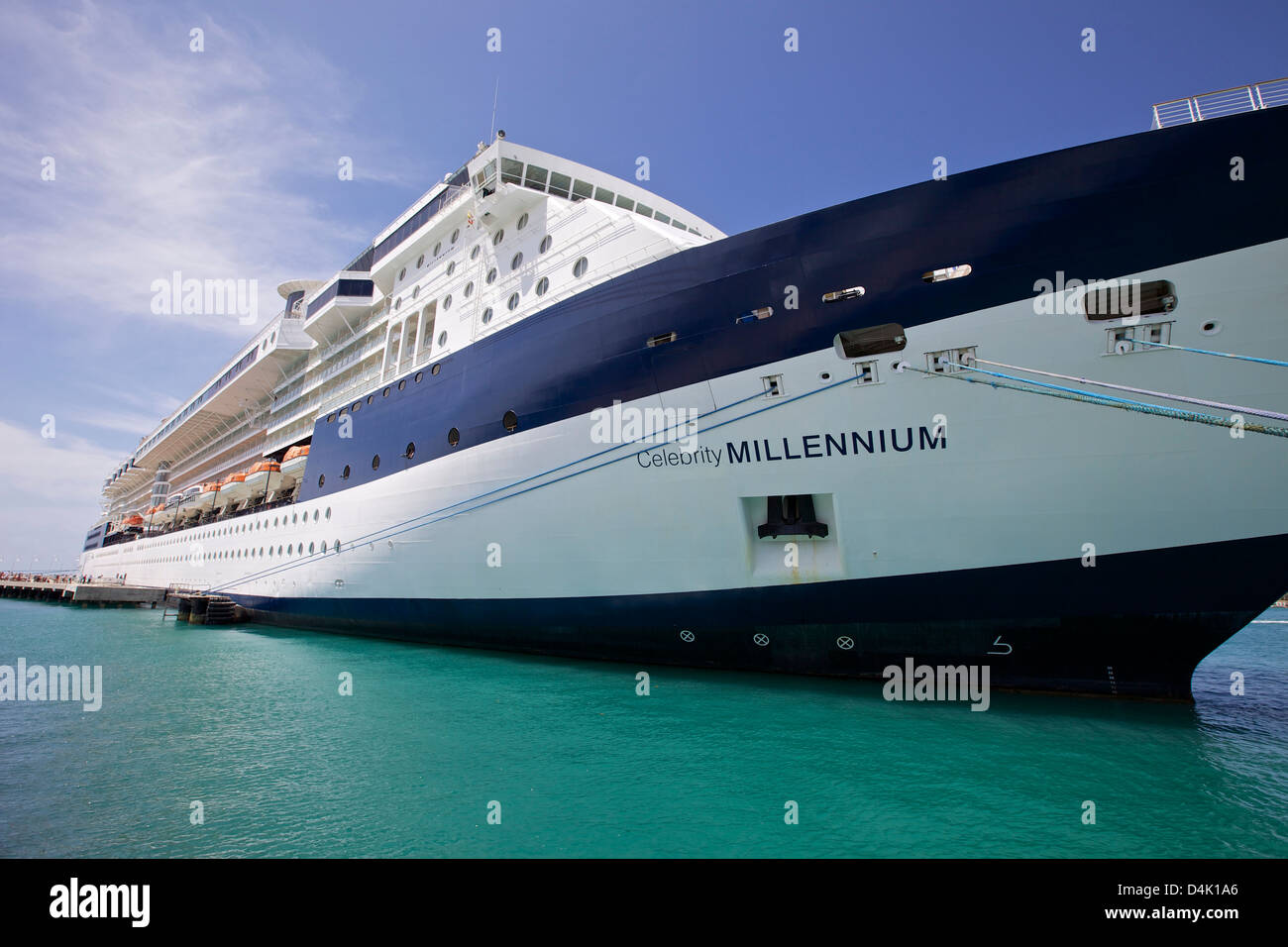 La nave da crociera Celebrity Millennium attraccata a Key West, Florida Foto Stock