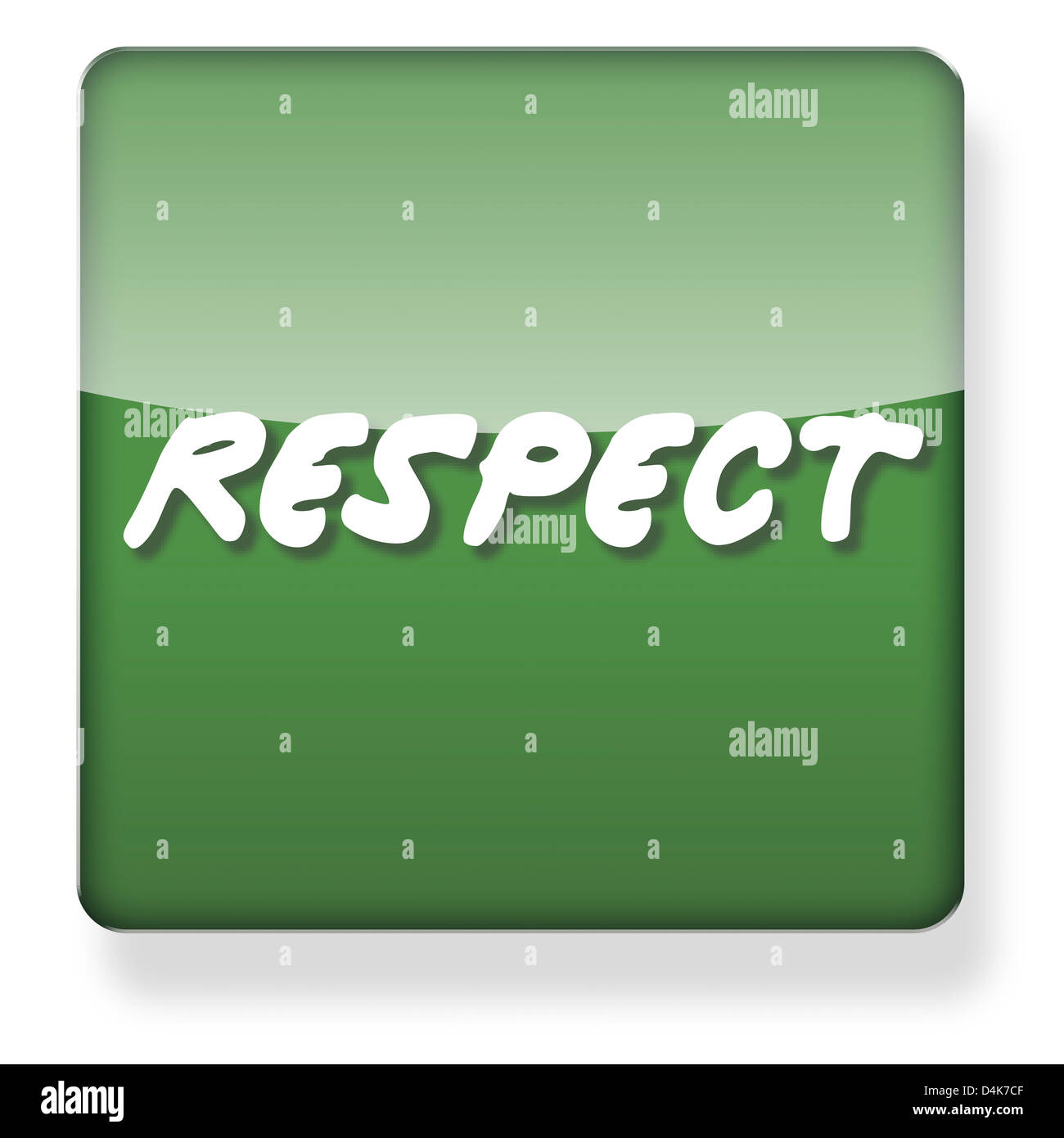 Il rispetto delle parti logo come l'icona di un'app. Percorso di clipping incluso. Foto Stock