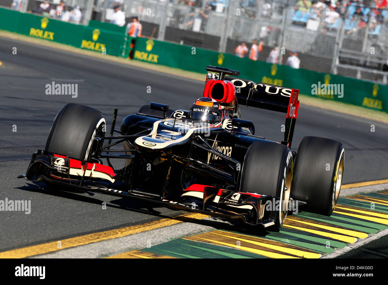 Melbourne, Australia. Il 15 marzo 2013. Motorsports: FIA Formula One World Championship 2013, il Gran Premio d'Australia, #7 Kimi Raeikkoenen (FIN, Team Lotus F1), il credito: DPA/Alamy Live News Foto Stock