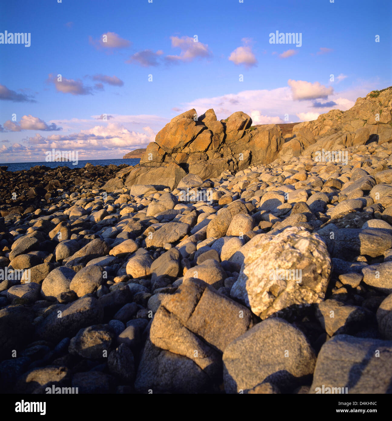 Costa rocciosa, in Normandia, Francia, Europa Foto Stock