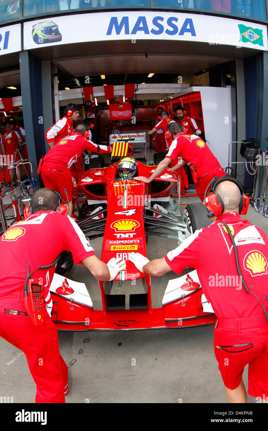 Melbourne, Australia. Il 15 marzo 2013. Formula 1 Gran Premio d'Australia di pratica. Felipe Massa, la Scuderia Ferrari, foto:mspb/ Damir Ivka/dpa/Alamy Live News Foto Stock