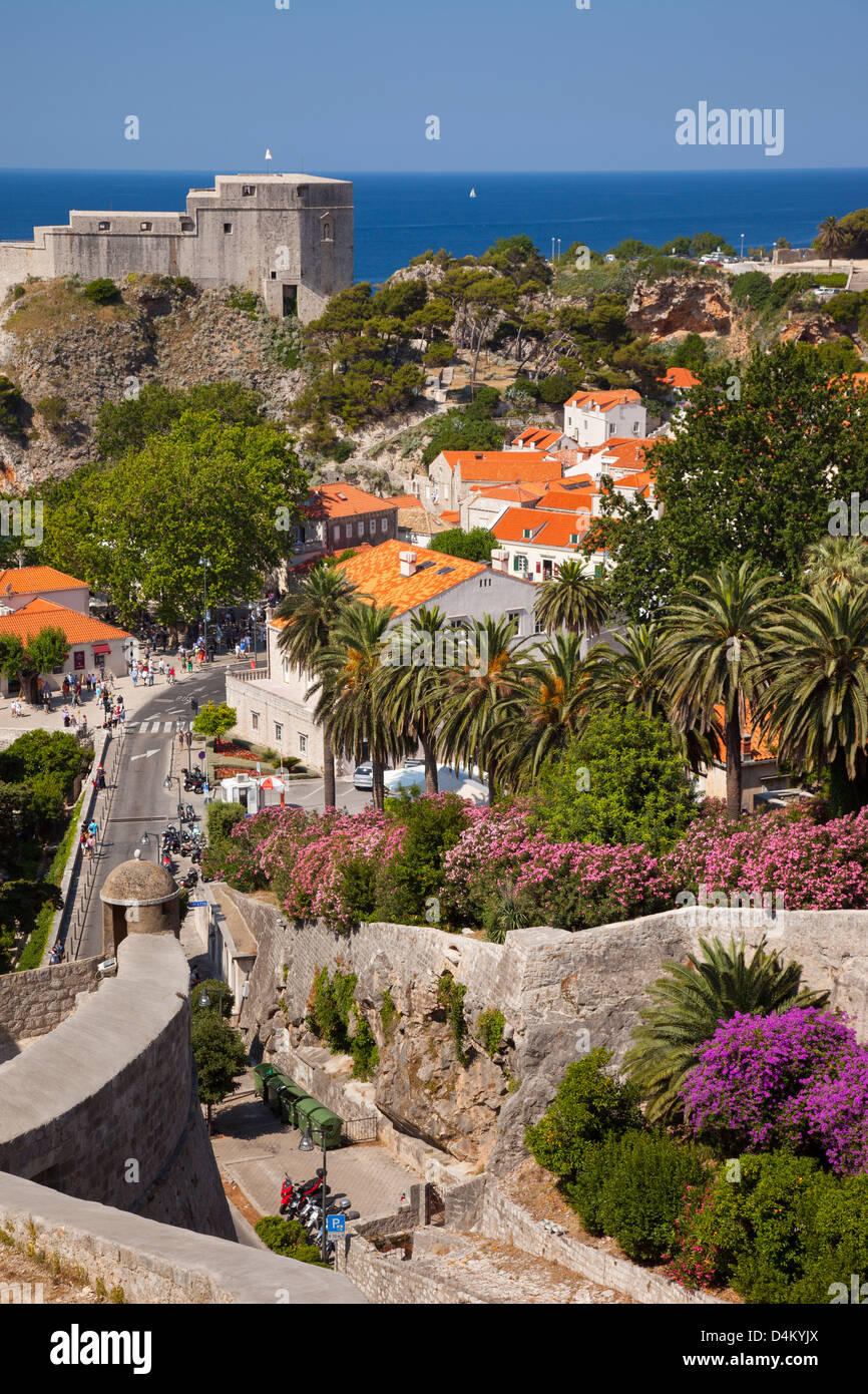 Vista su Dubrovnik, Croazia Foto Stock