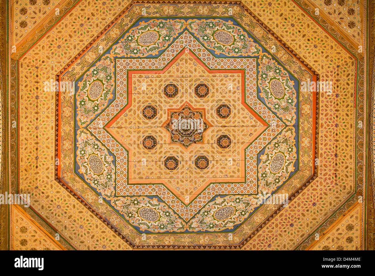 Africa, Marocco Marrakech Palais de la bahia, decorazione Foto Stock