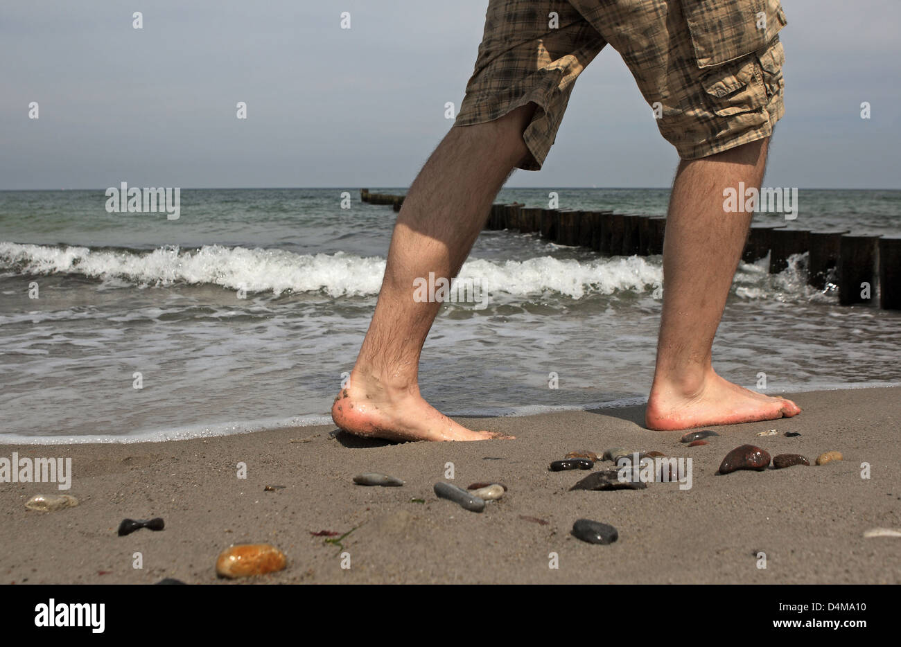 Heiligendamm, Germania, a piedi sulla spiaggia Foto Stock