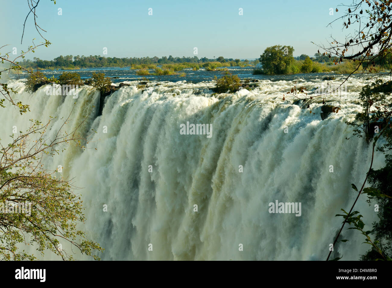 Victoria Falls, vicino a Livingstone, Zambia Foto Stock