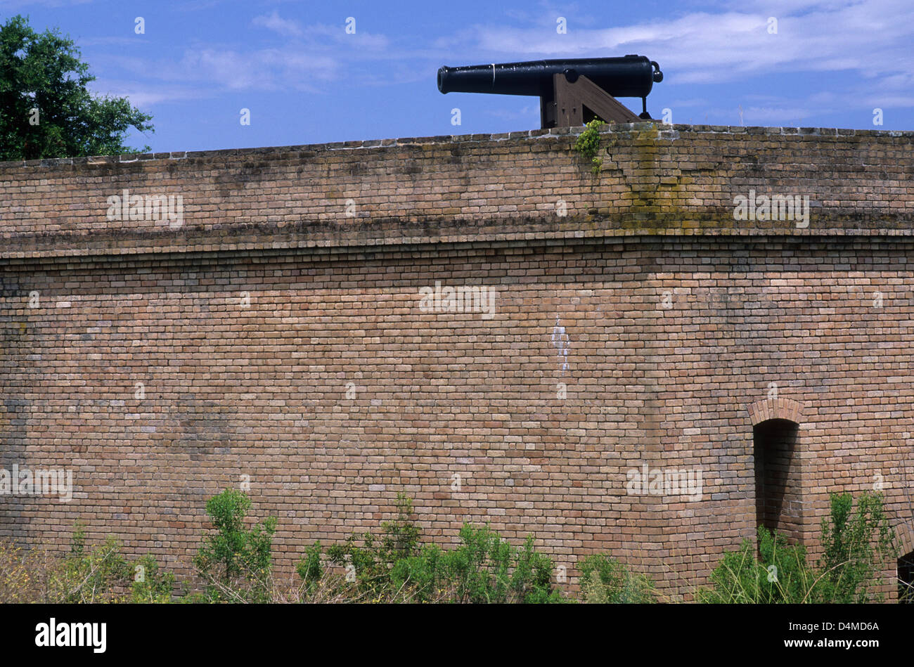 Il cannone, Fort Gaines Historic Site, Dauphin Island, Alabama Foto Stock