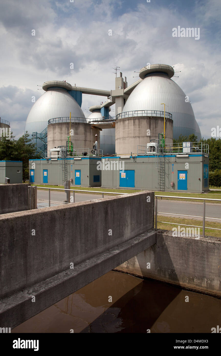 Bottrop, Germania, idrogeno Emscher del progetto impianto di trattamento delle acque reflue Foto Stock