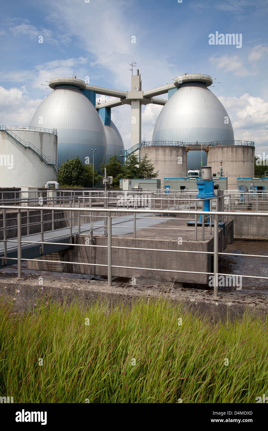 Bottrop, Germania, idrogeno Emscher del progetto impianto di trattamento delle acque reflue Foto Stock