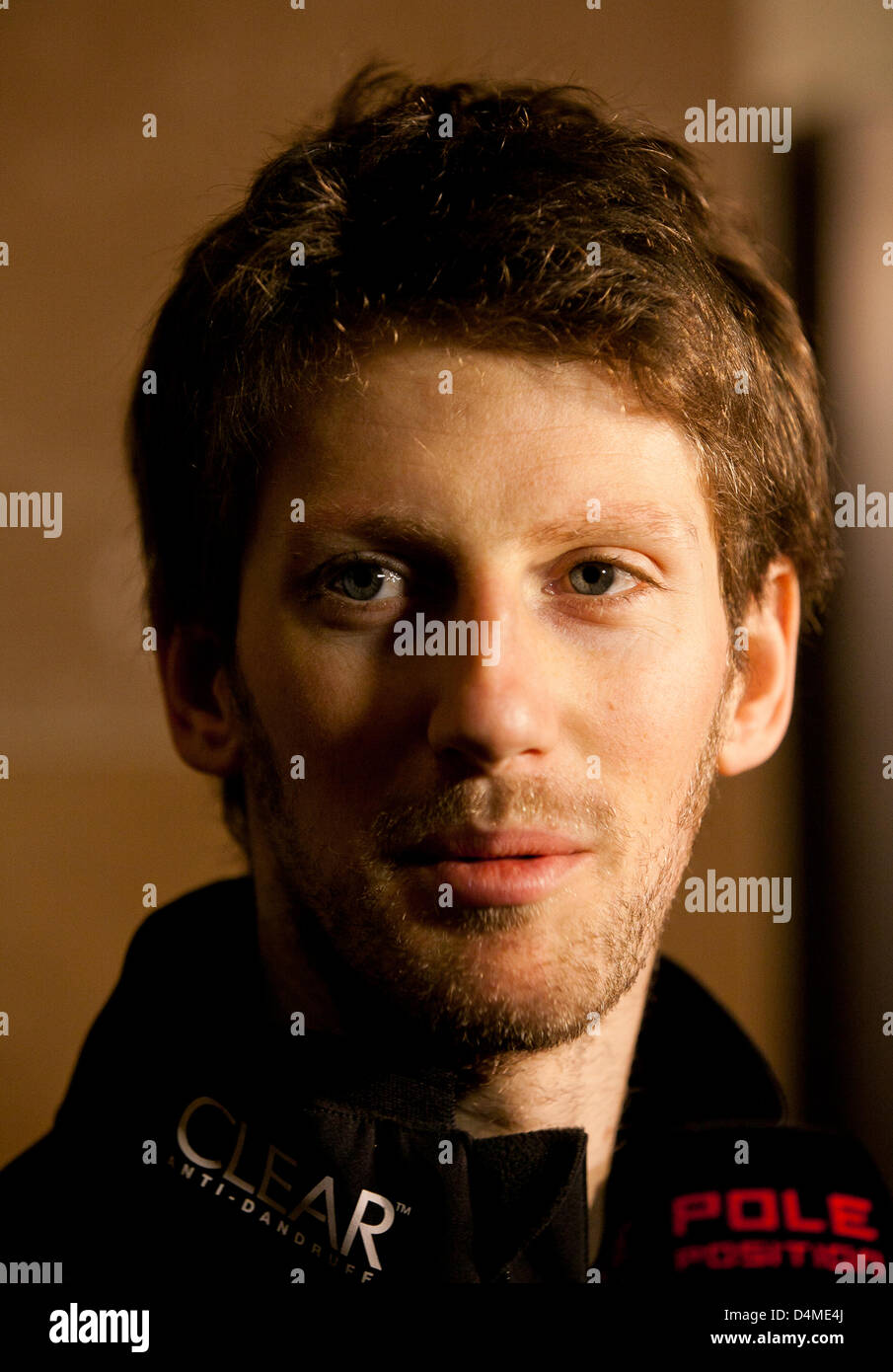 Romain Grosjean al Grand Prix Colazione, Crown, Melbourne, 16 marzo 2013. Foto Stock