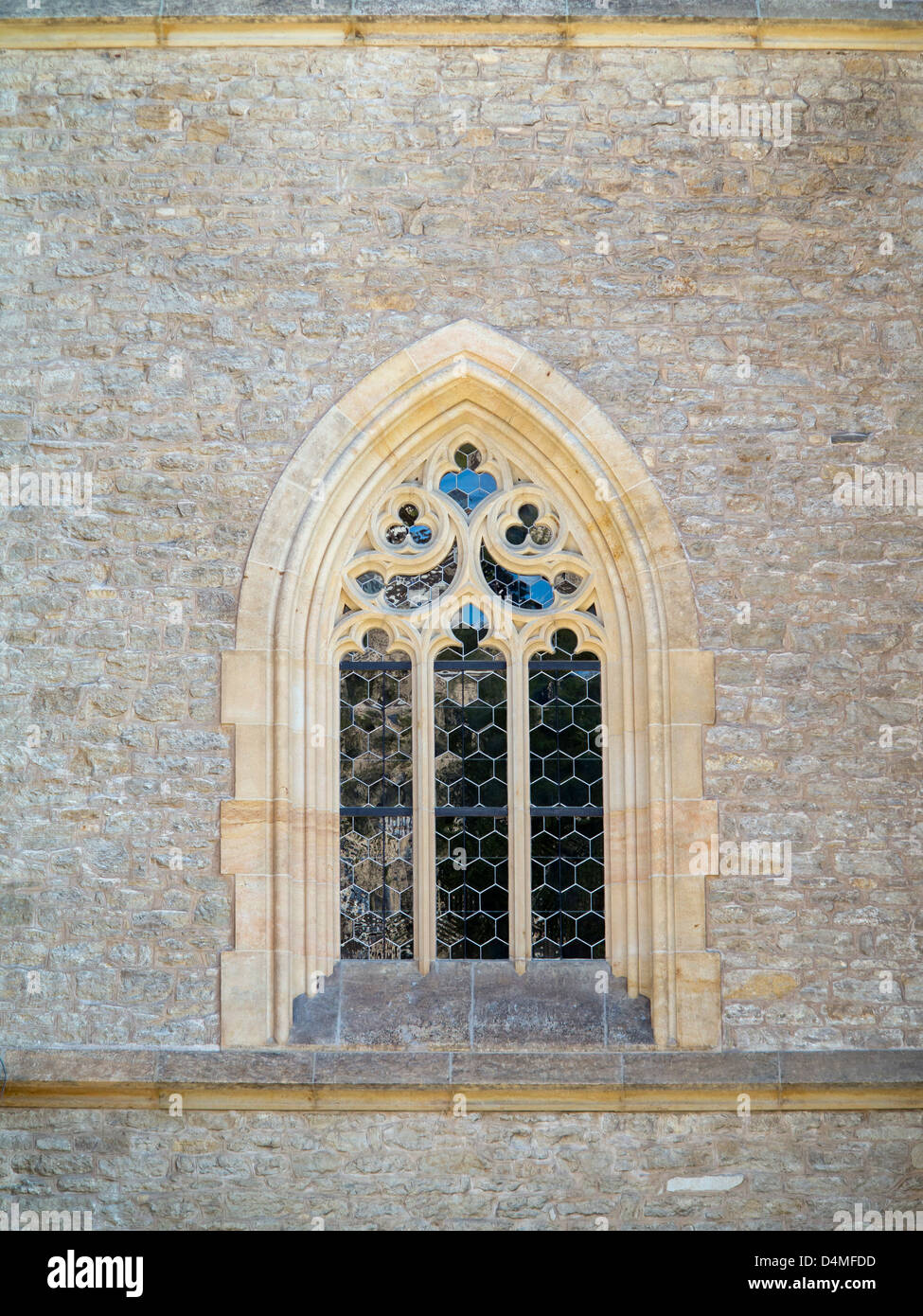 Santa Barbara la Chiesa in Kutna Hora - finestra gotica Foto Stock