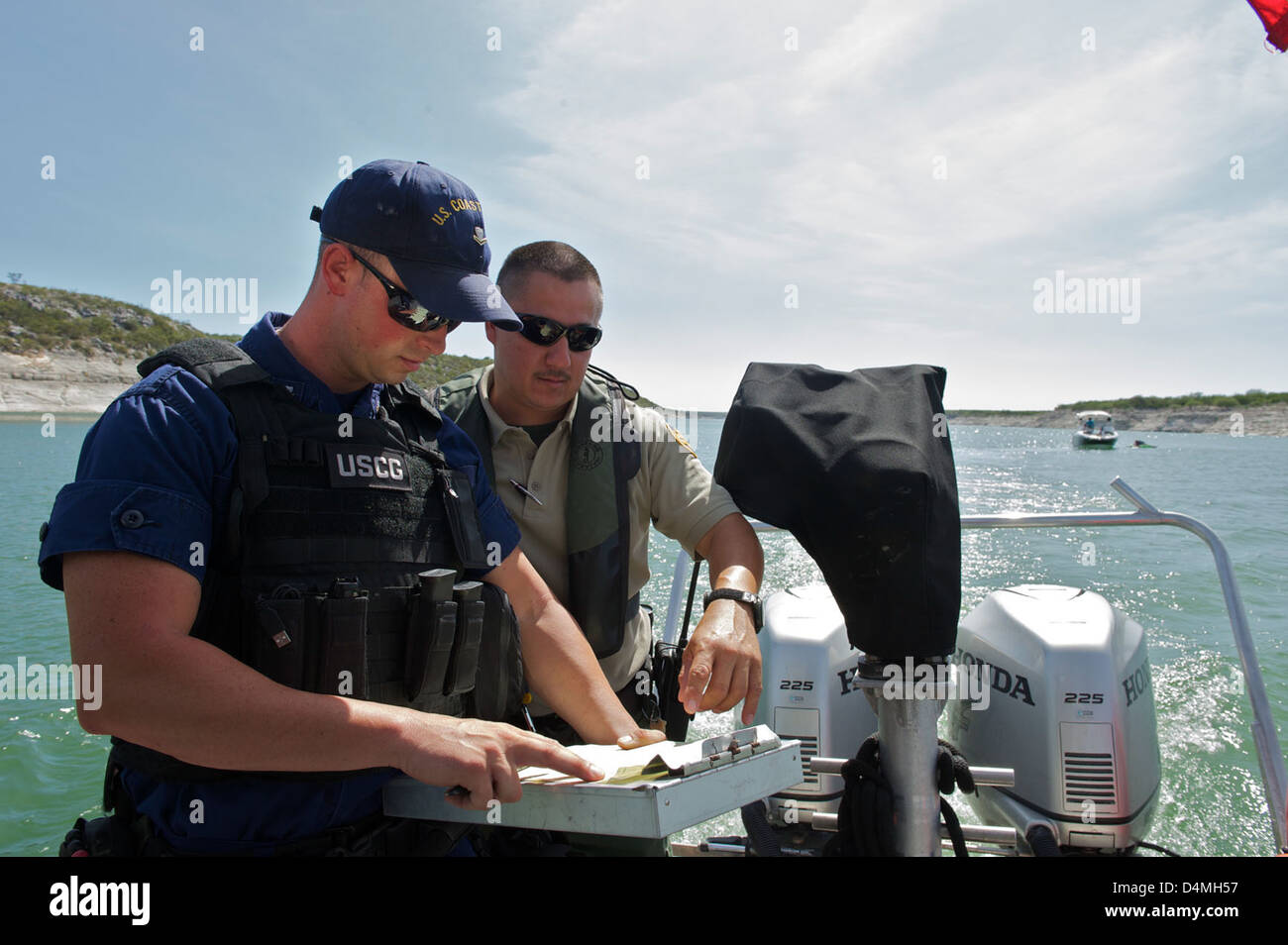 Stati Uniti Pattuglia di Confine La Amistad Task Force sul lago Foto Stock