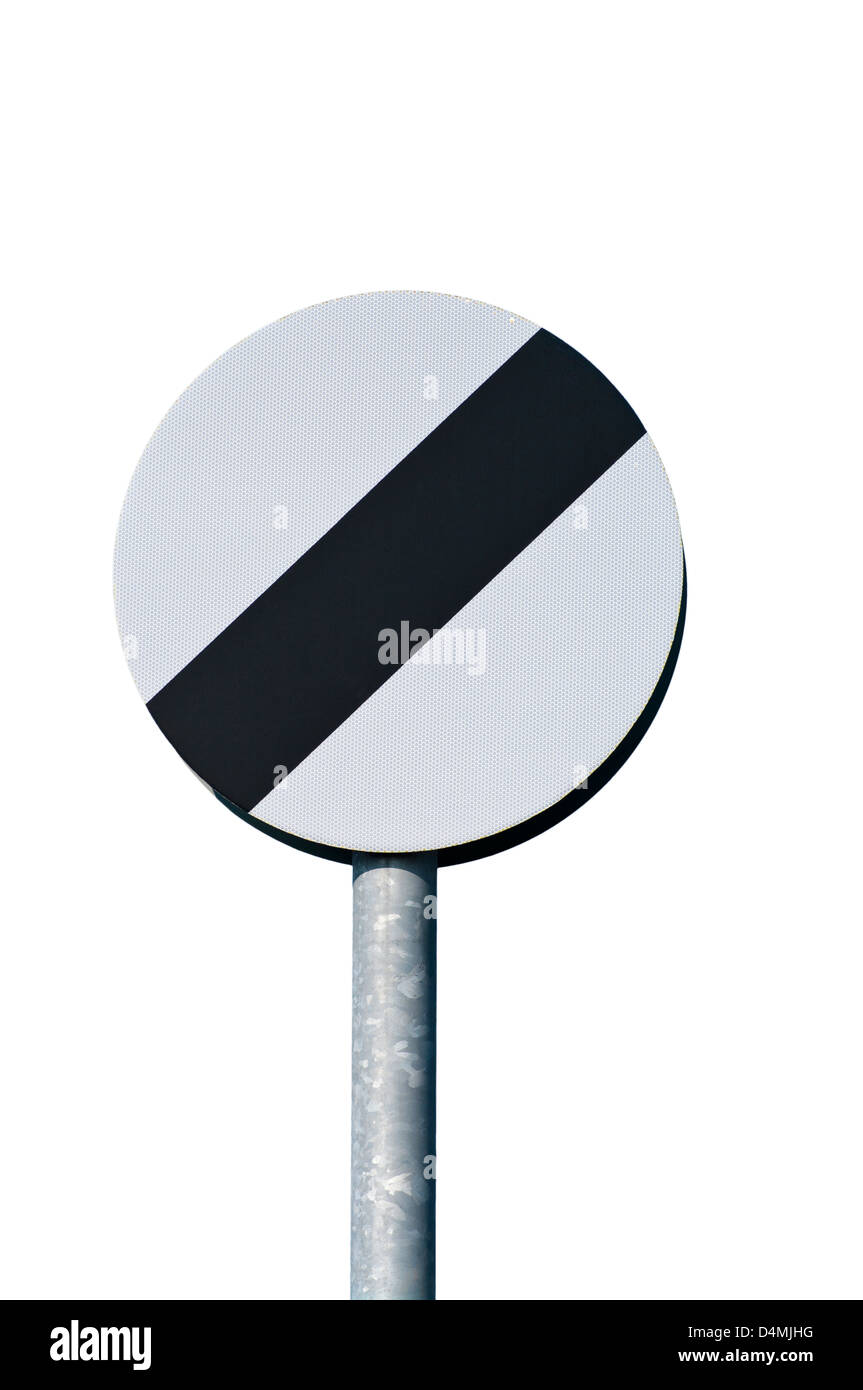 Nazionale del Regno Unito il limite di velocità su strada segno del traffico Regno Unito Foto Stock