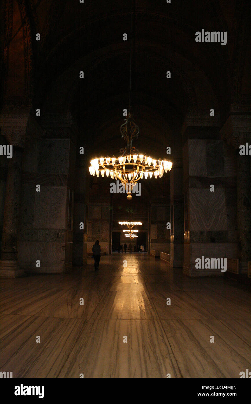 Interno del Museo Hagia Sophia in Istanbul Foto Stock