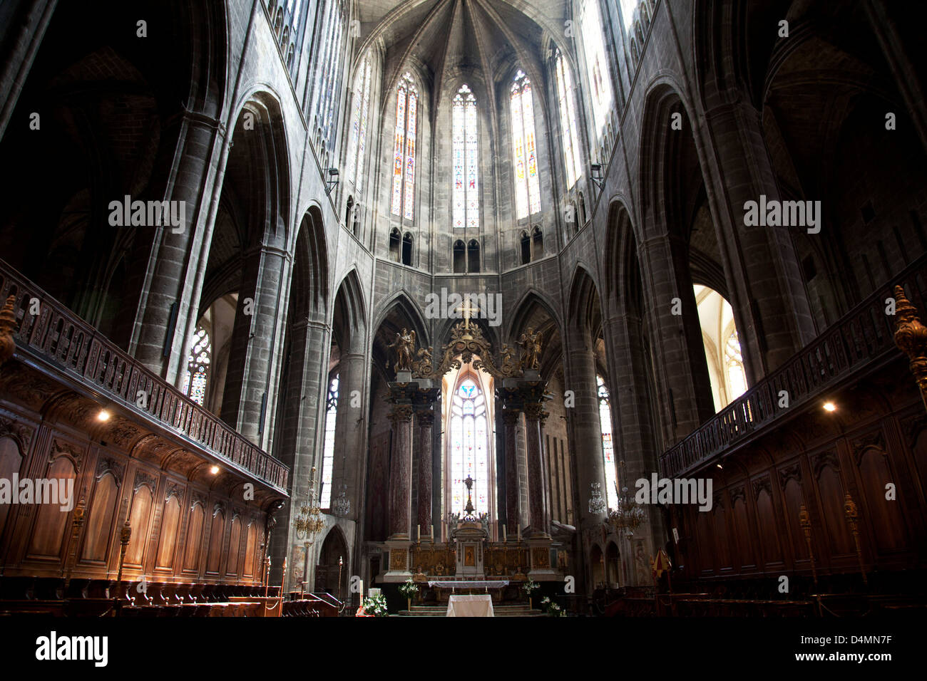 Interno della cattedrale di Narbonne, Francia. Foto Stock