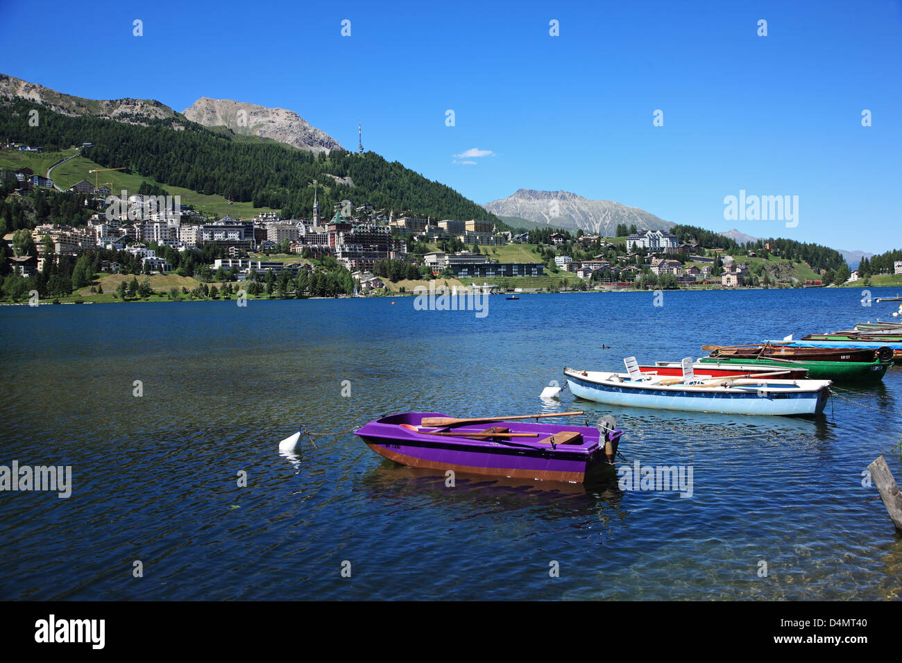 La Svizzera, Canton Grigioni, Oberengadin, San Moritz Foto Stock