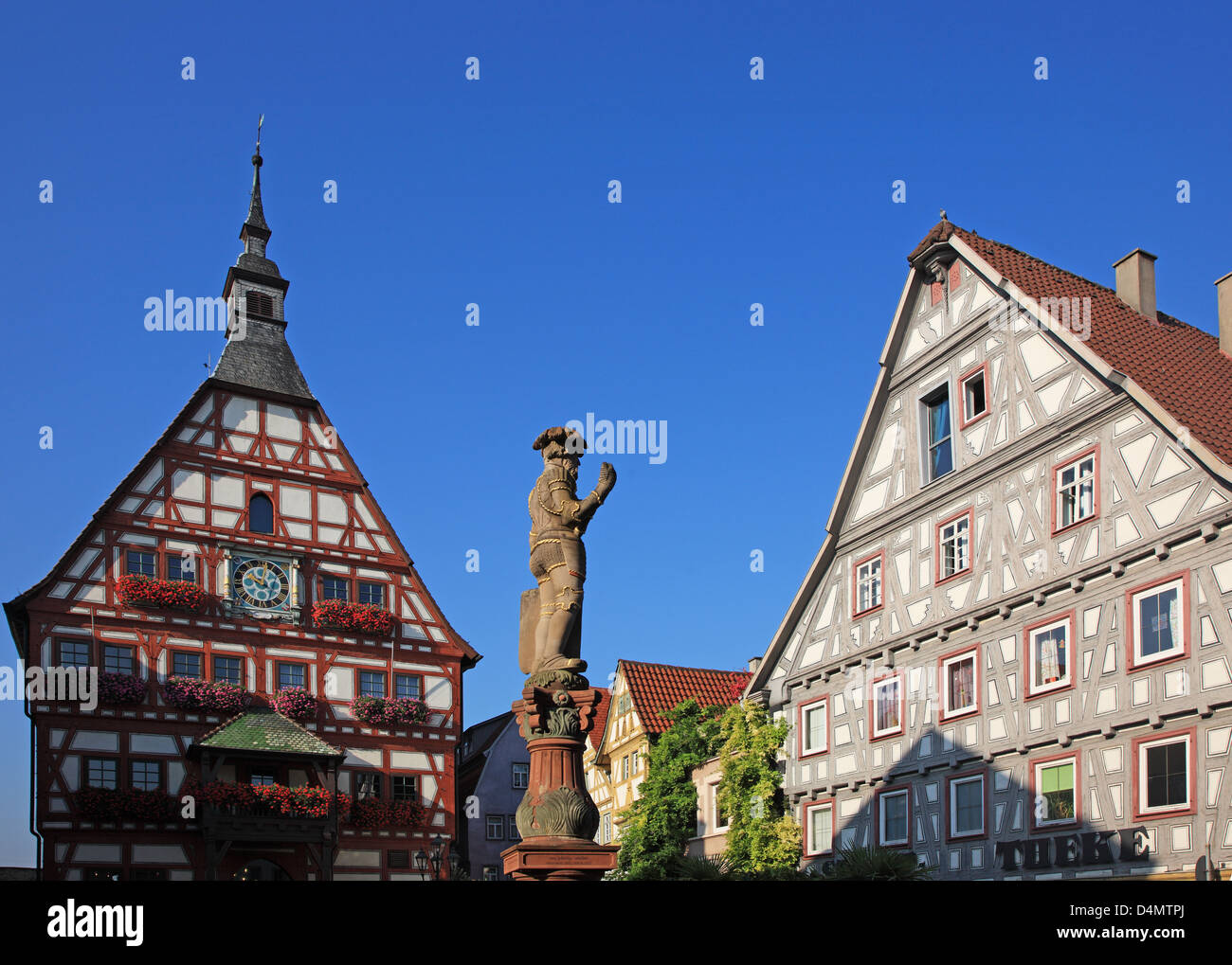 Germania, Baden-Württemberg, Besigheim, la piazza del mercato Foto Stock