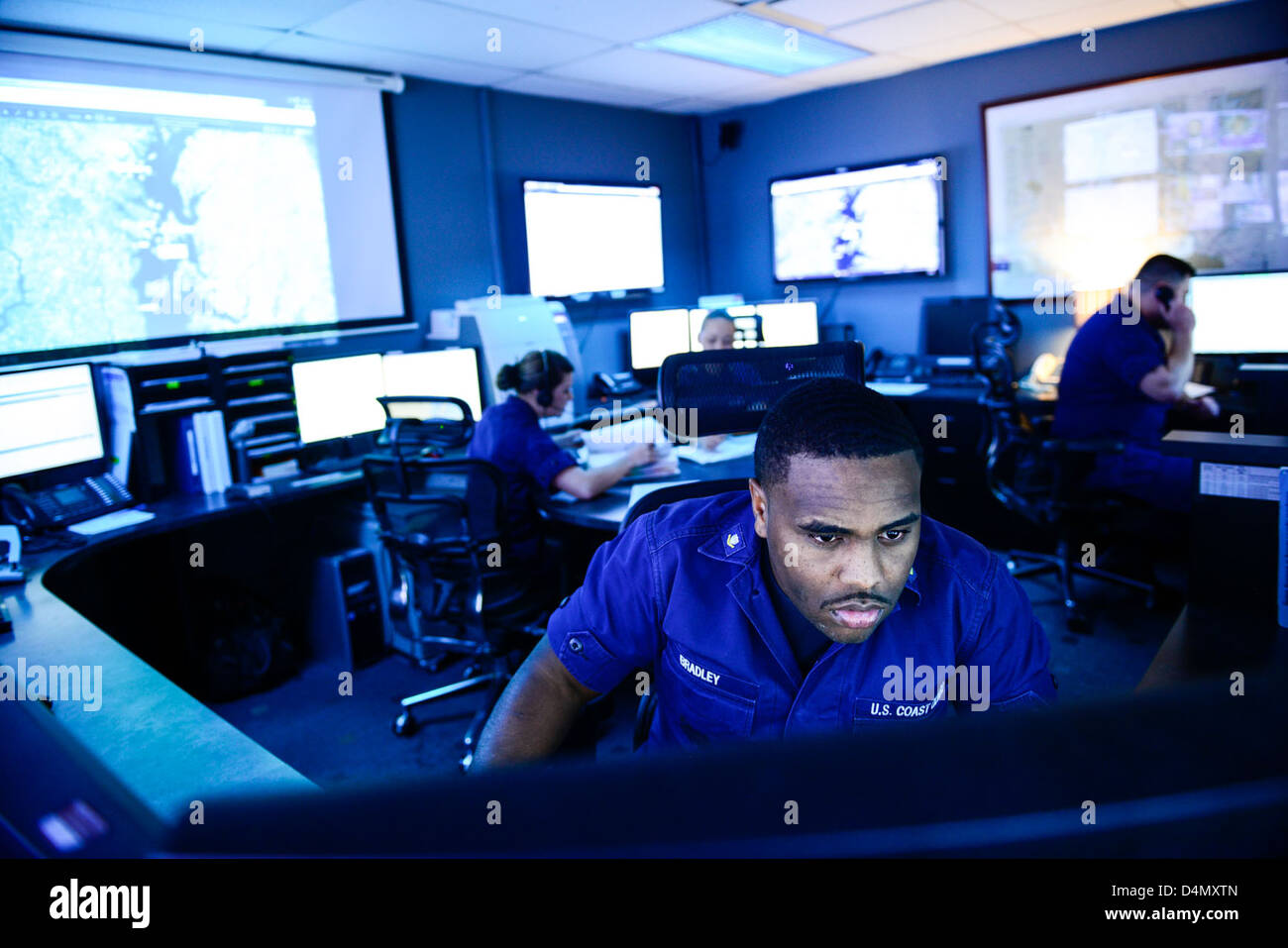 Coast Guard Settore Baltimore Command Center Foto Stock