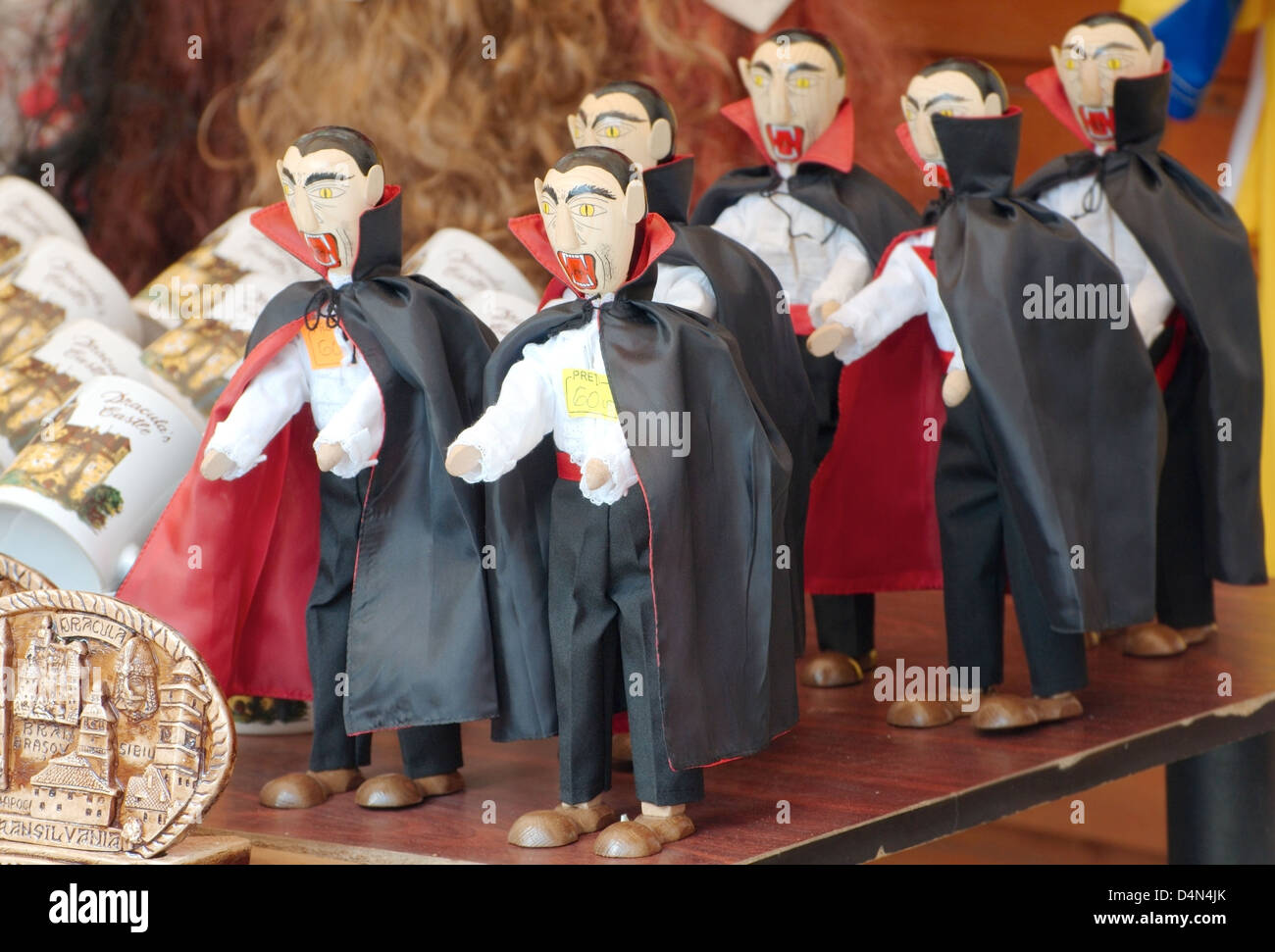 Souvenir Vlad Drakula, Transilvania, Brasov, Romania Foto Stock