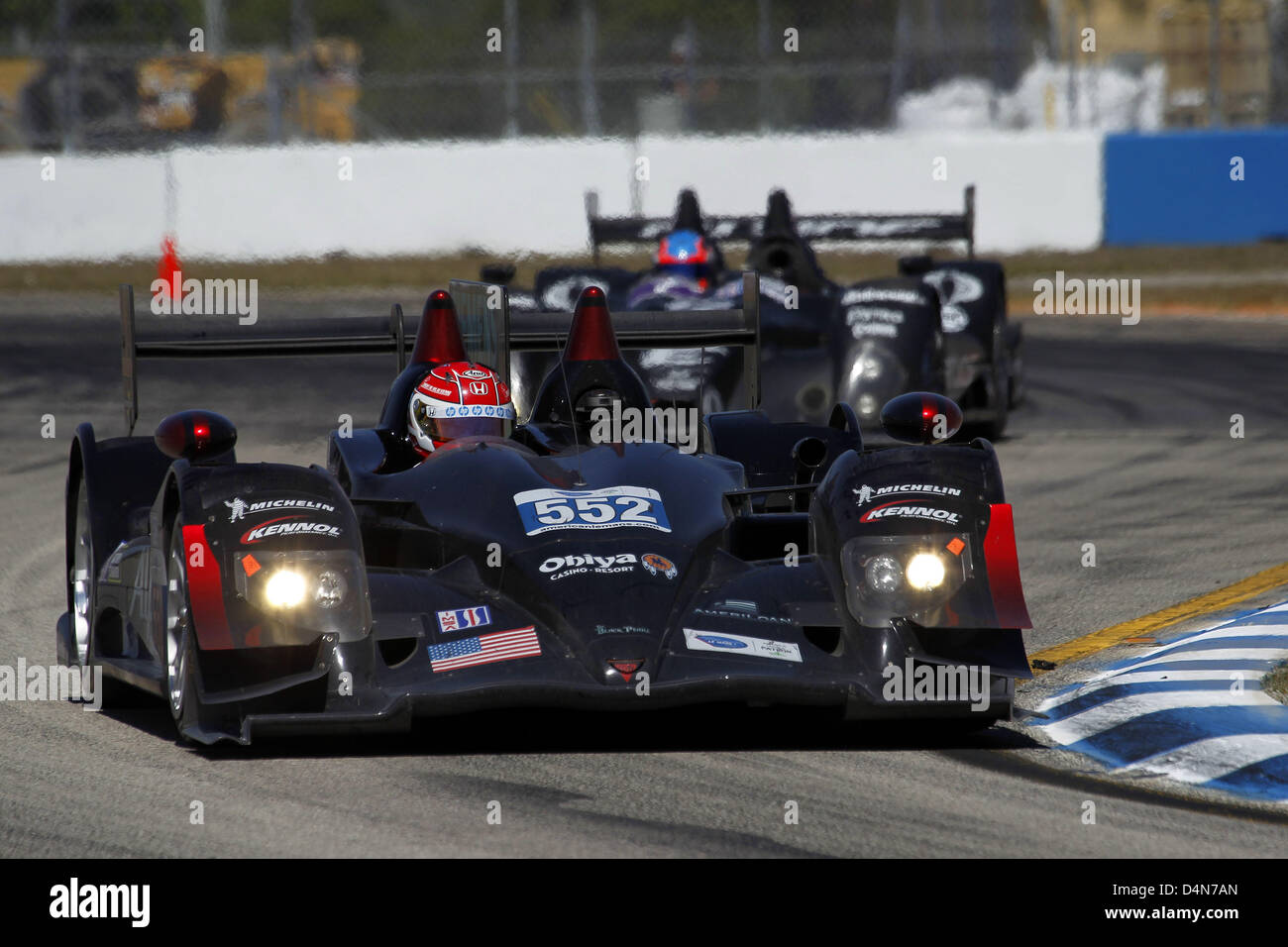 Marzo 16, 2013 - Sebring, Florida, Stati Uniti - ALMS Round 1 12 Ore Sebring,Sebring,FL, 13-16 marzo 2013, Scott Tucker, Marino Franchitti, Ryan Briscoe, livello 5 Motorsports, HPD ARX-03b Honda (credito Immagine: © Ron Bijlsma/ZUMAPRESS.com) Foto Stock